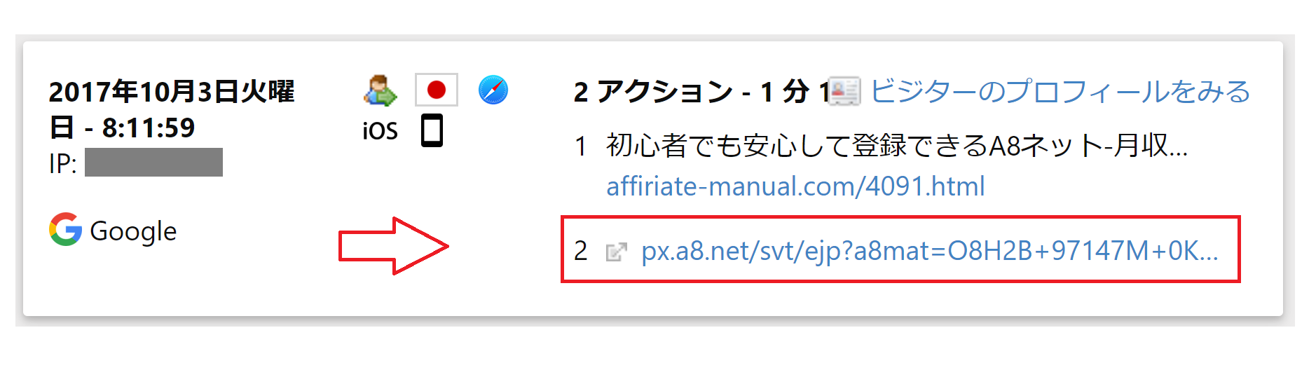 MATOMO(旧Piwik)のアクセスデータからアクションを起こしてくれた人を特定