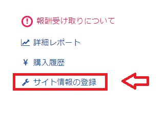 楽天アフィリエイトの「サイト情報の登録」