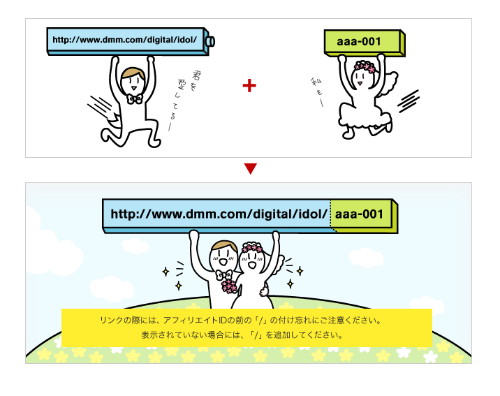 DMMアフィリエイトのリンク作成方法