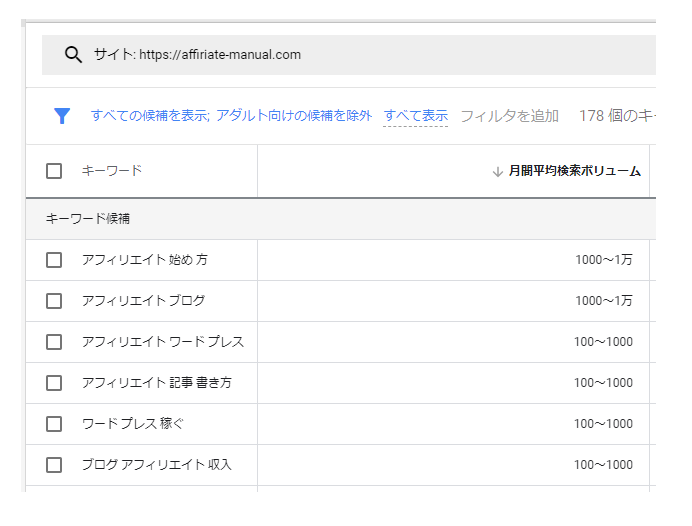 ライバルサイトで検索されているキーワード候補を取得する方法